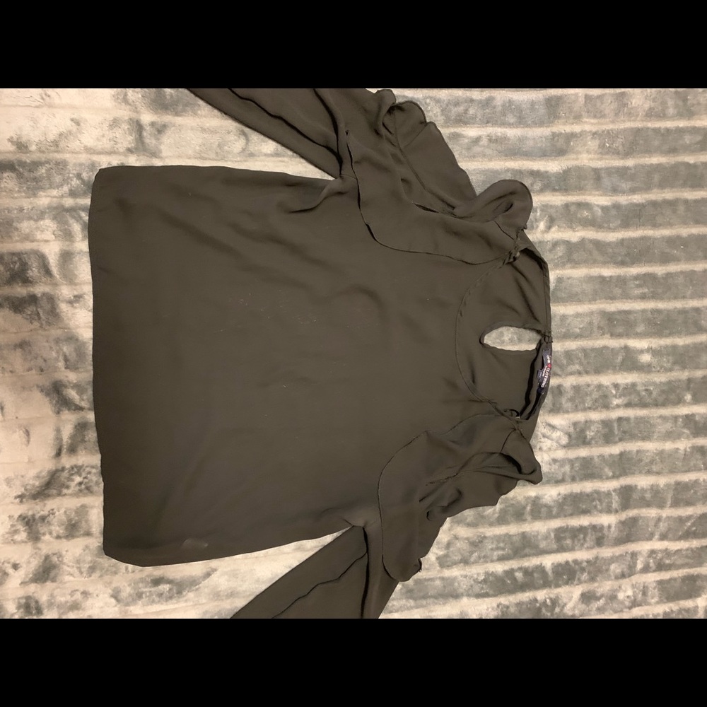 Cold Shoulder and Ruffle Blouse